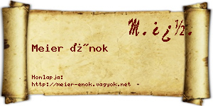 Meier Énok névjegykártya